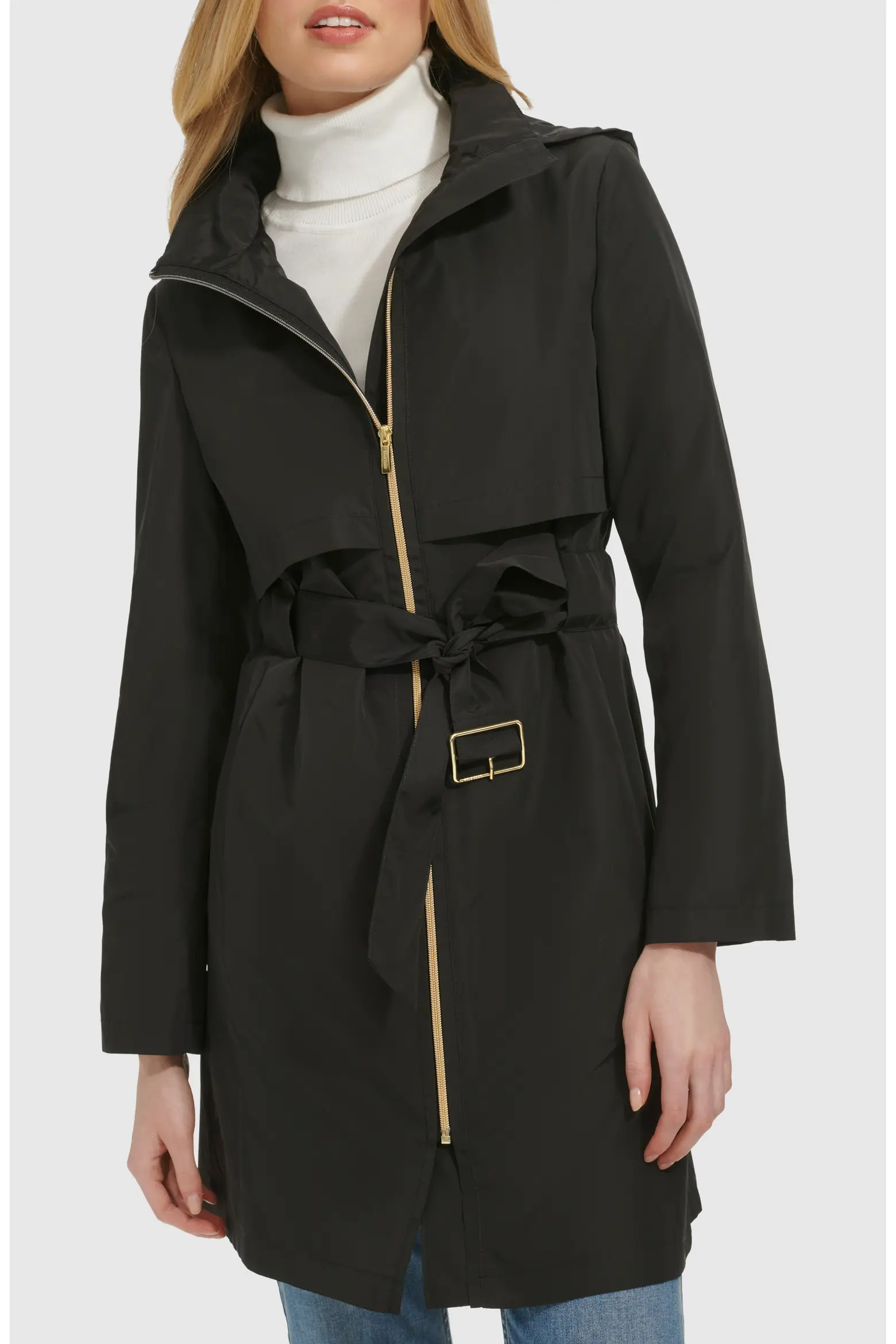 Belted Travel Packable Hooded Rain Jacket (Women) | Nordstrom | Nordstrom