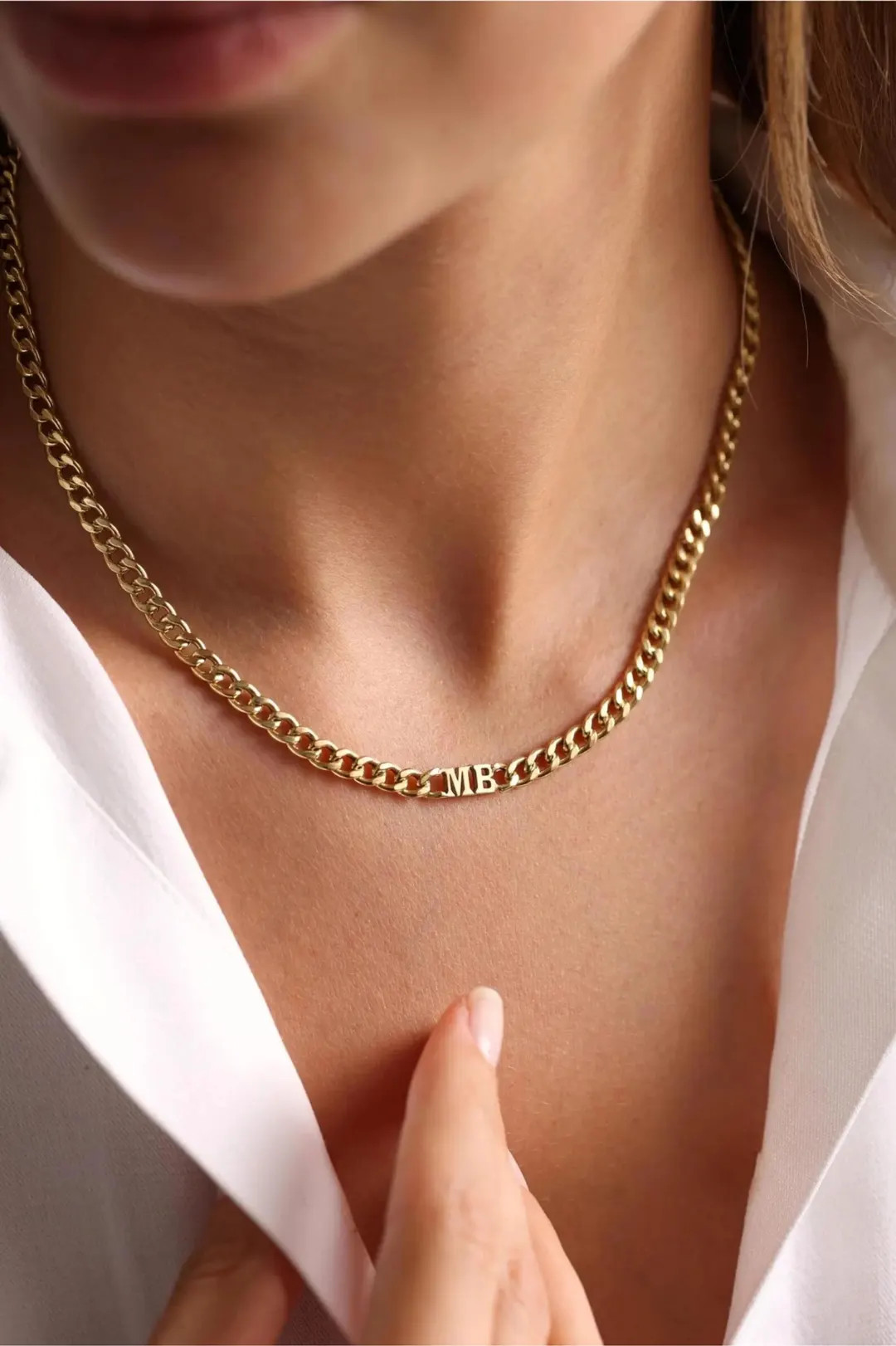 Personalized Letter Miami Cuban Chain Necklace • Custom Initial Gold Chain • Cuban Link Choke... | Etsy (US)