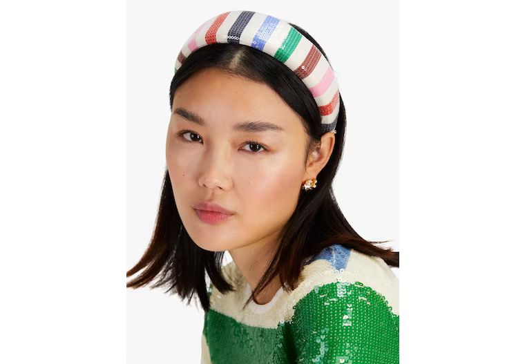 Adventure Stripe Sequin Headband | Kate Spade (US)