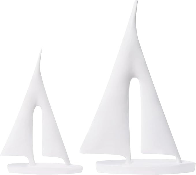 Saysmile Modern Sculptures Home Decor, Sailboat Decor Ornament, Boat Decorations Statue Decor, Ar... | Amazon (US)