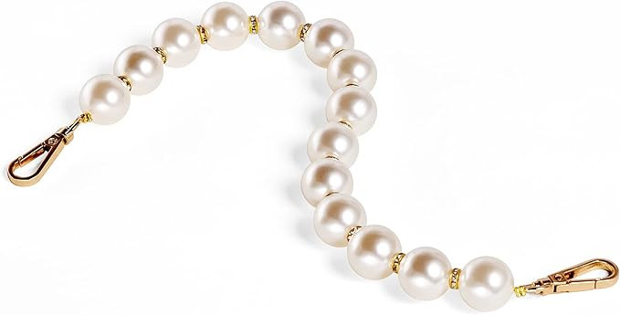 Pearls Beads Handle Bracelet Short Handbag Wallet Clutch Purses For Women Chain Replacement Strap... | Amazon (US)