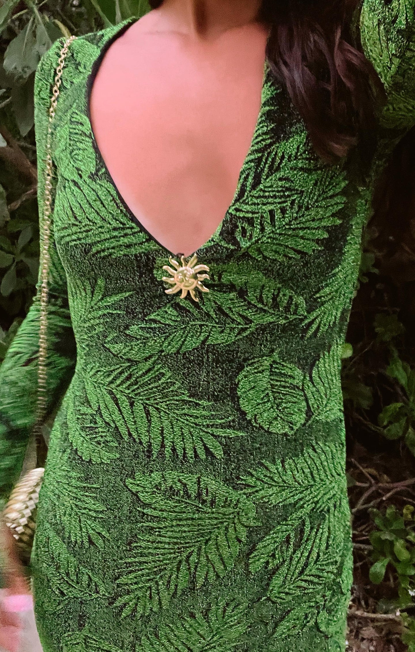 Lopez Dress ~ Palm Sparkle Stretch | Show Me Your Mumu