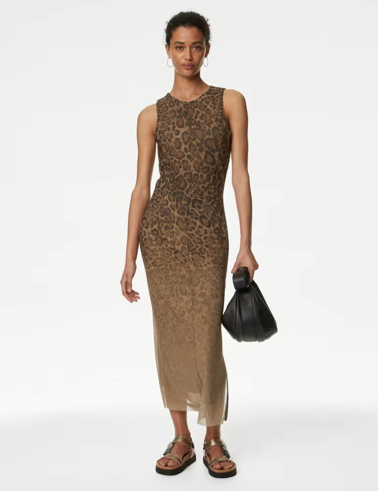 Mesh Animal Print Midi Column Dress | Marks & Spencer (UK)