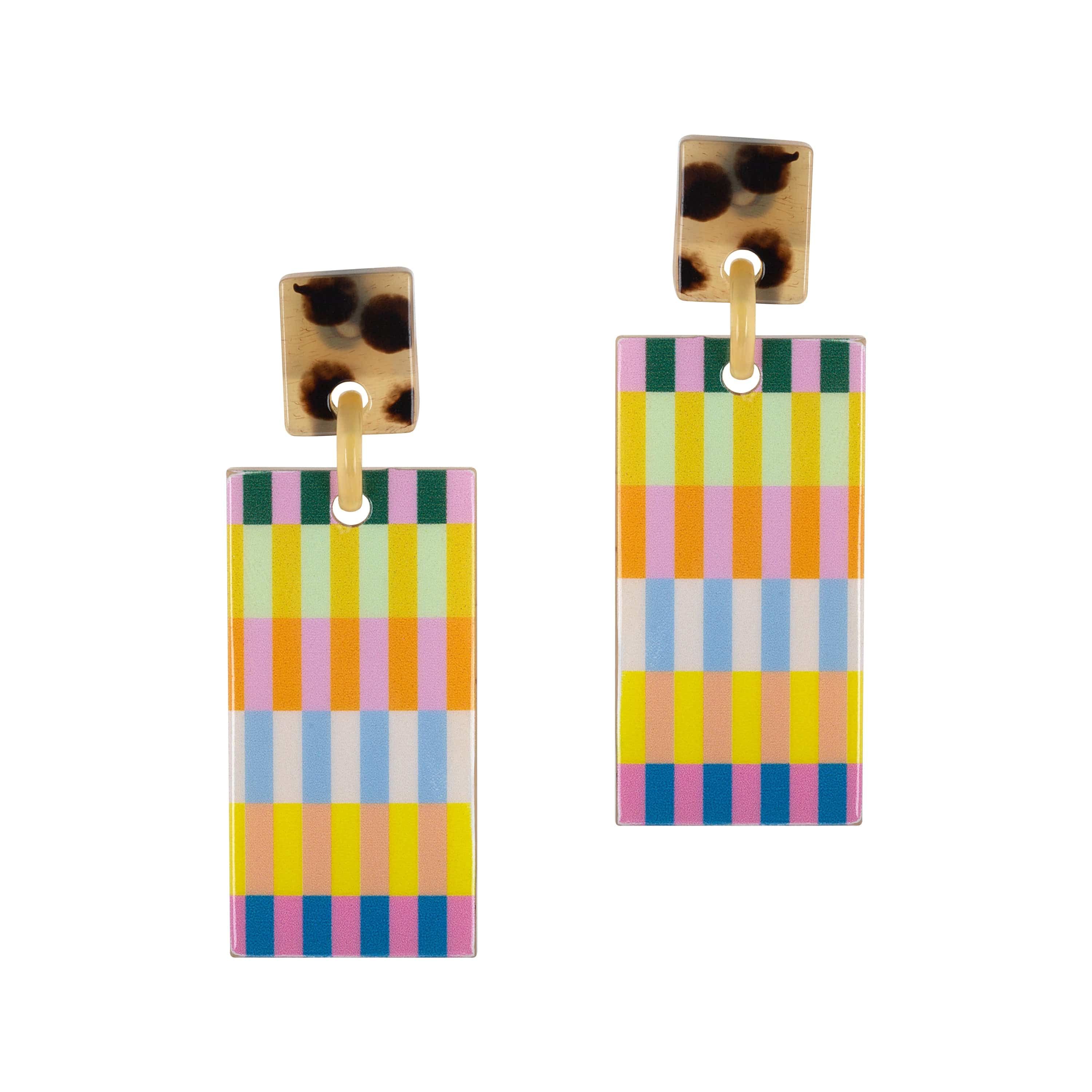 Hazel Stripe Cabana Earrings | Sunshine Tienda