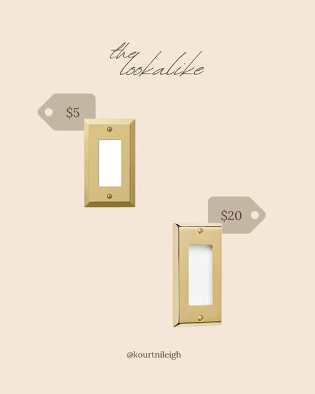 The Lookalike! These Polished Brash Light Switch Covers are almost identical! We have the lookalike installed throughout the house. It’s a fraction of the cost, at $5! 

#LTKSeasonal #LTKHoliday #LTKhome