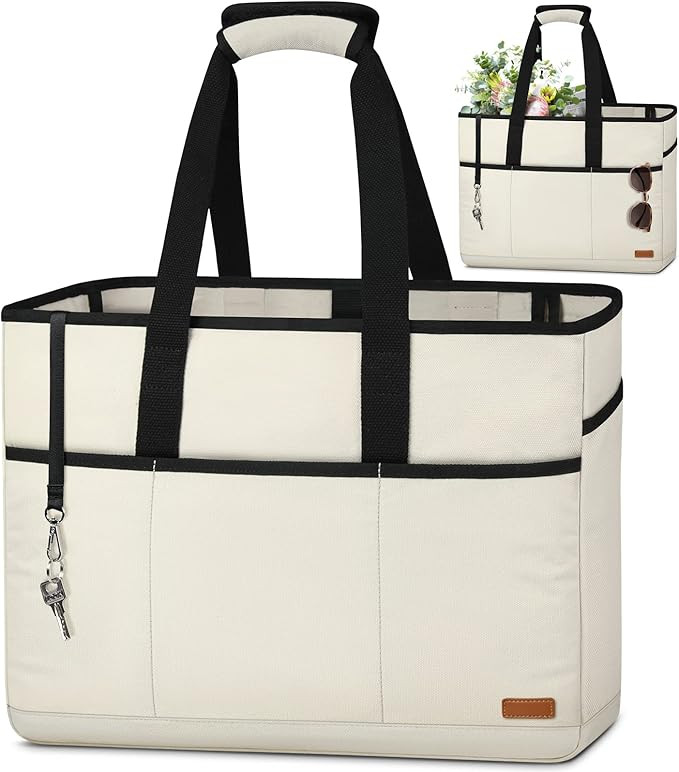 Lubardy Beach Bag for Women Large Beach Bags Waterproof Sandproof with Bottom Board Beach Tote Ba... | Amazon (US)