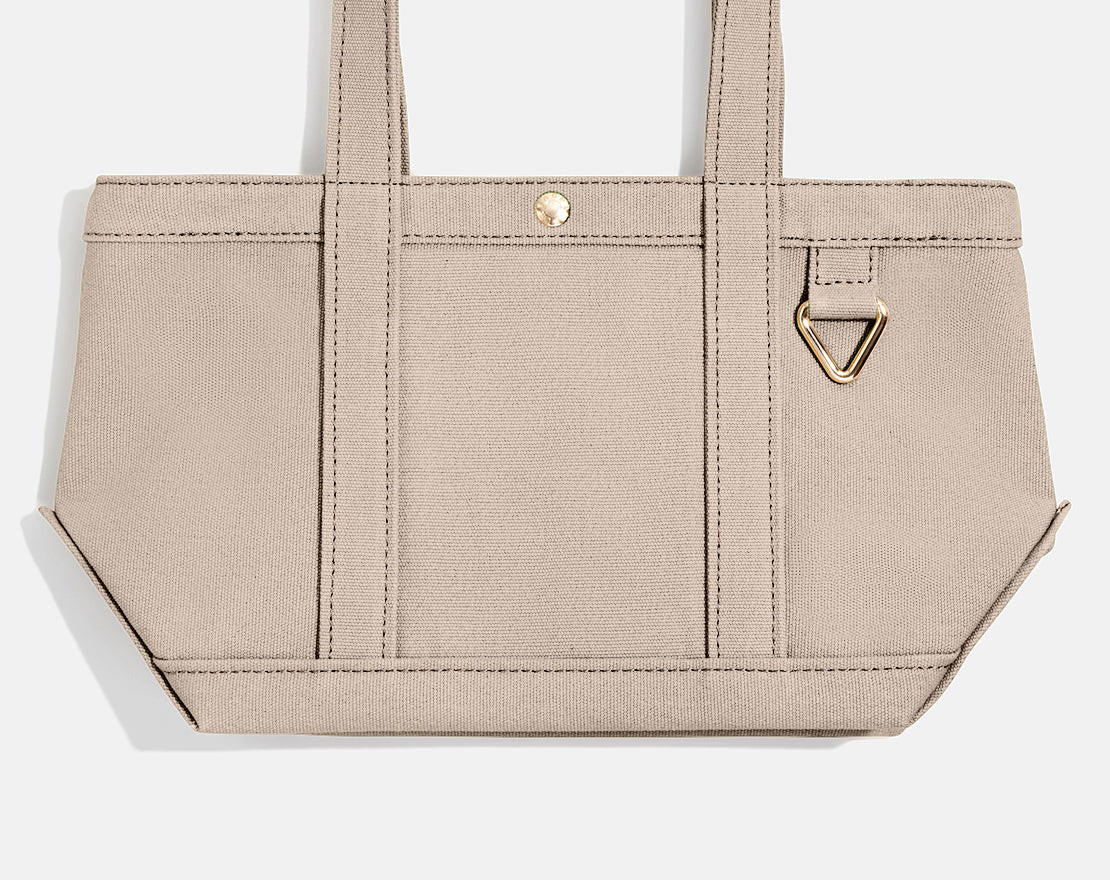 Solid Custom Alpha Tote - Toasted Almond | BaubleBar