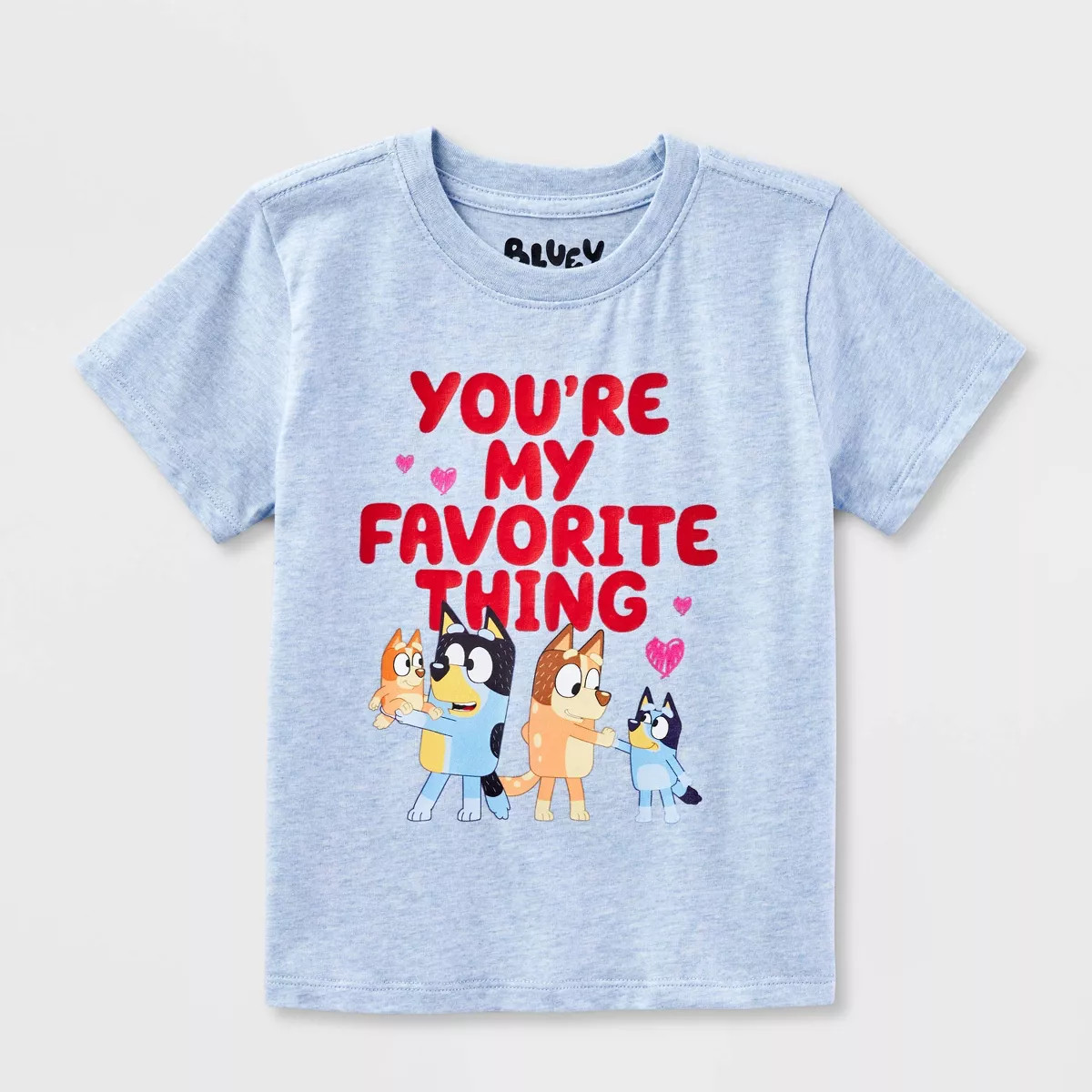 Toddler Bluey Valentine's Day T-Shirt - Light Blue | Target