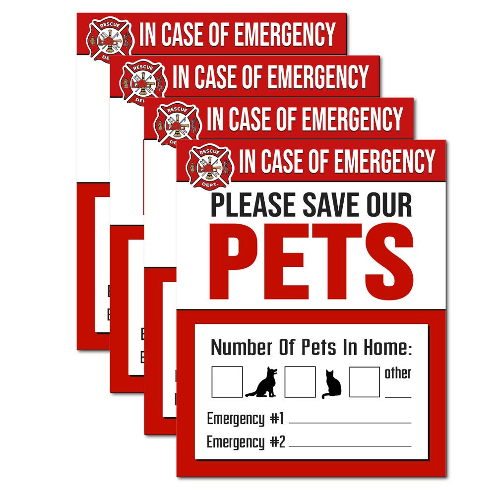 IT'S A SKIN Pet Rescue Sticker - Fire Safety - Emergency Pet Window Decal - Dog Cat 4x5 Durable L... | Amazon (US)