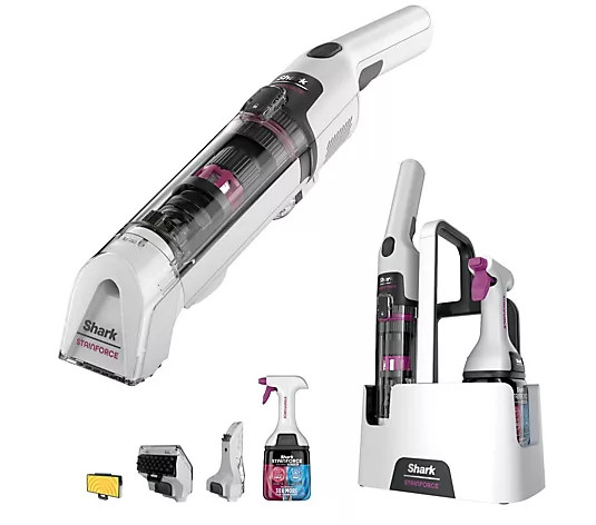 Shark HX100QUKT Stainforce Handheld Spot Cleaner with Added Solution - QVC UK | QVC UK