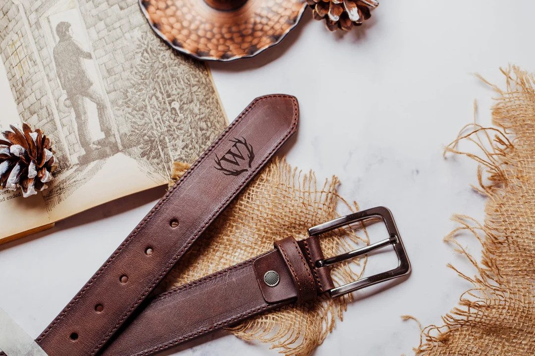 Custom Leather Belt, Custom Engraved Men's Belt, Anniversary Gift for Husband, Valentines Day Gif... | Etsy (US)