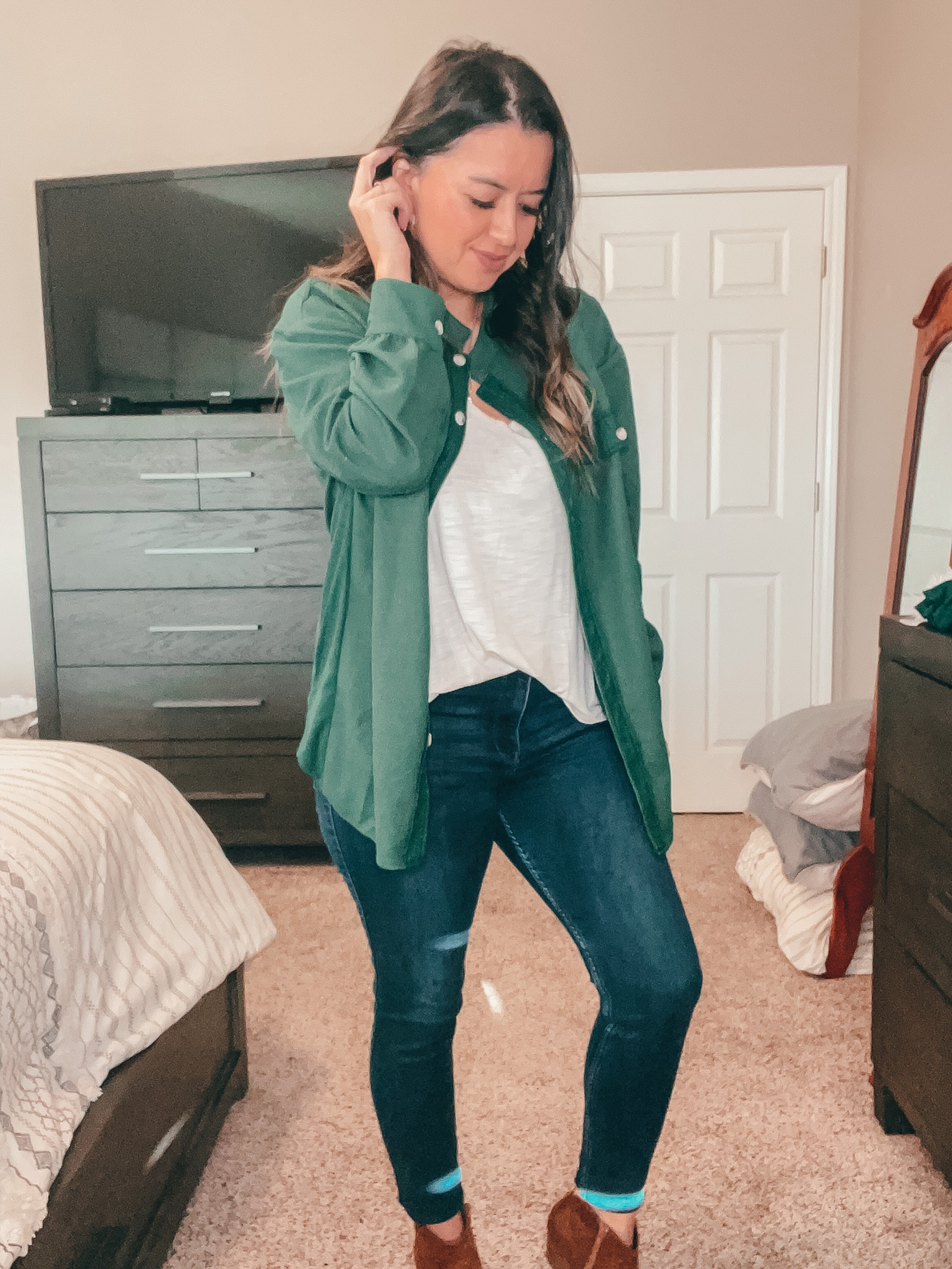 New Amazon shacket is 👍🏼 
Wearing a medium


#LTKcurves #LTKSeasonal #LTKunder50