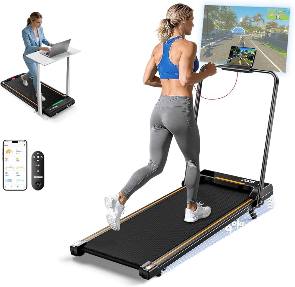 Foldable Walking Pad Treadmill with 9% Incline, Portable Treadmills for Home Small Treadmills for... | Amazon (US)