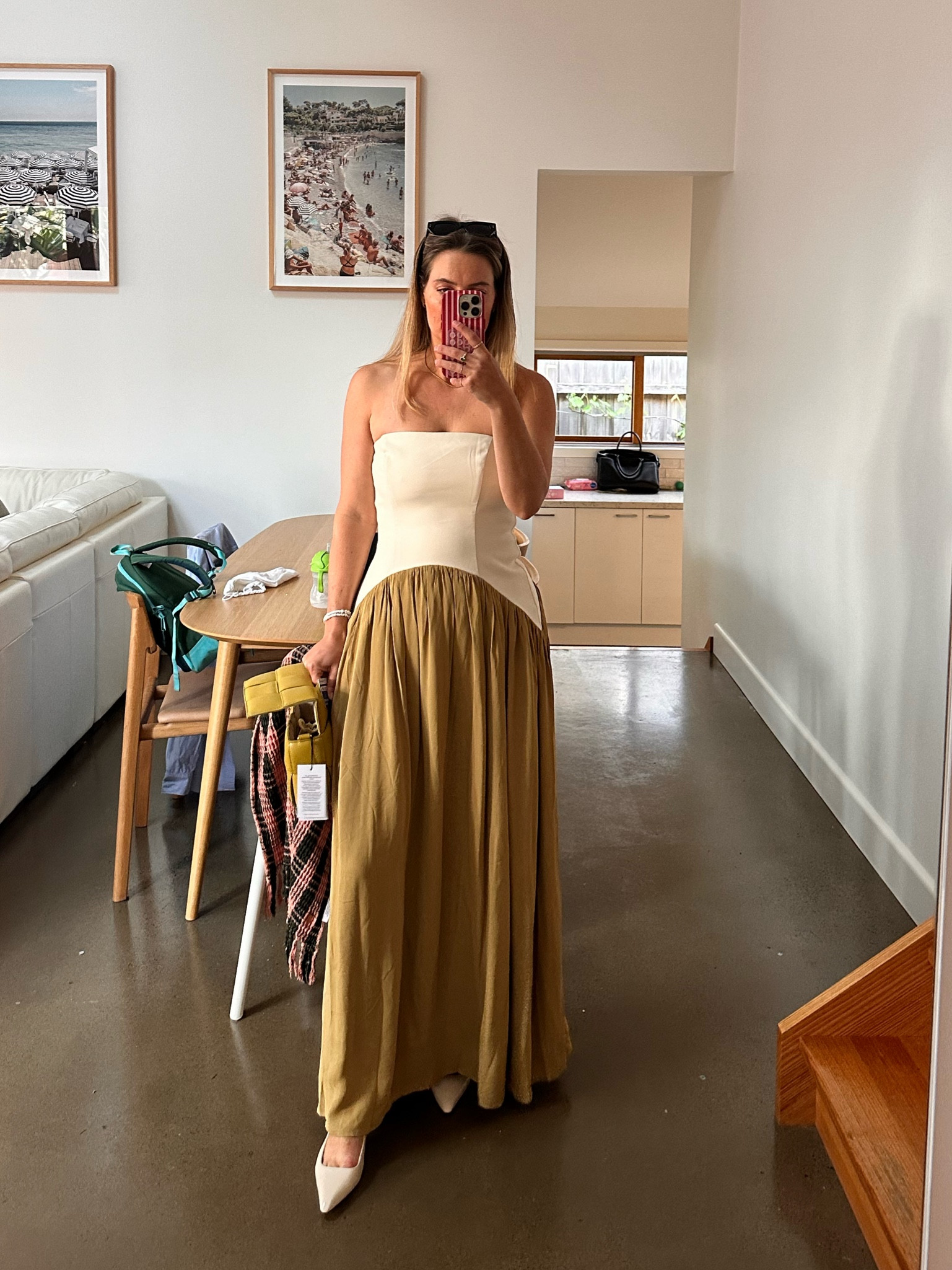 Found the most beautiful strapless two tone drop waist dress 🤎 I’m wearing a size ten, it’s true to size. 

#LTKspring #LTKaustralia