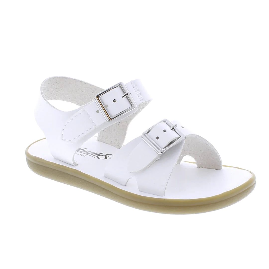 Footmates Eco-Tide Children's Sandals - White Vegan Leather | JoJo Mommy