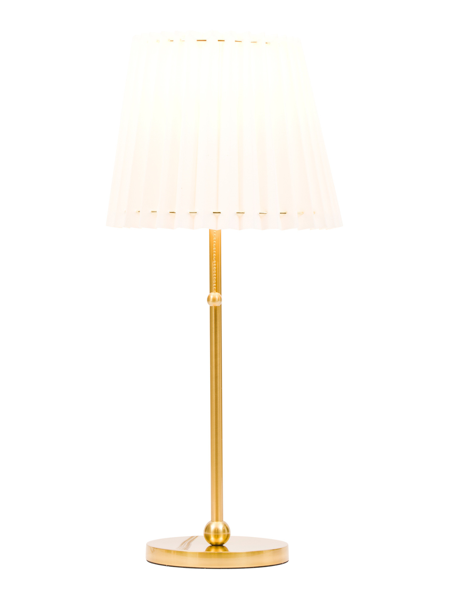 26in Demi Aged Brass Table Lamp With Pleated Linen Shade | TJ Maxx
