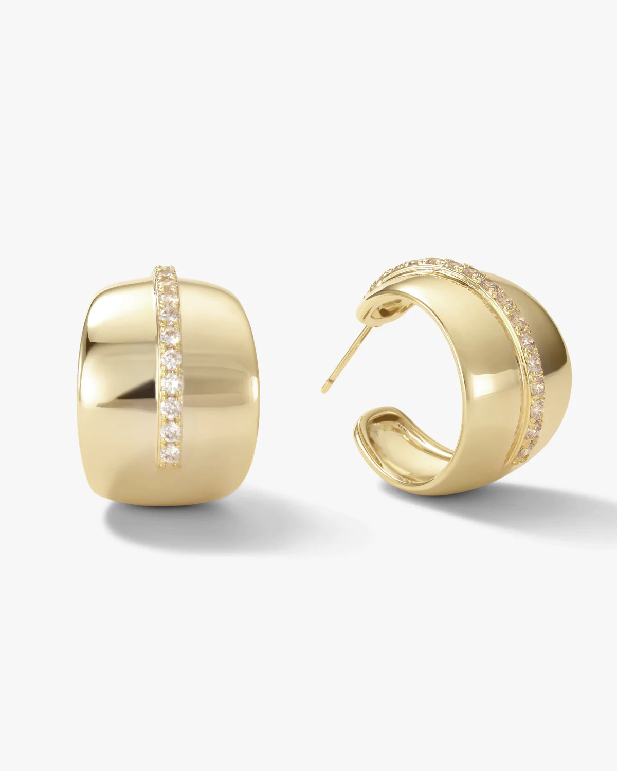 "She's So Smooth" Pave Hoops | Melinda Maria