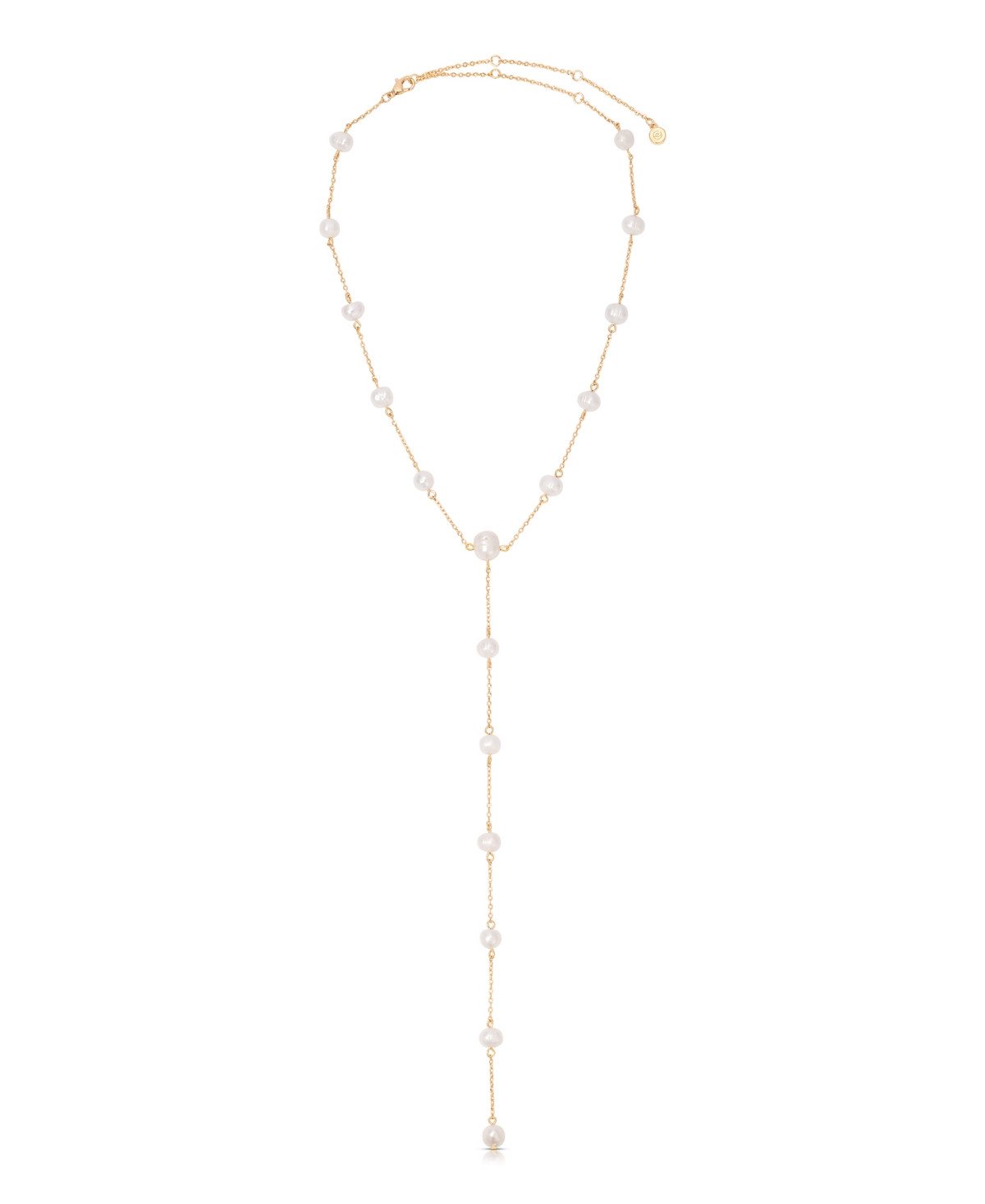 Ettika Dripping Mother of Pearl Lariat Necklace - Gold | Macy's