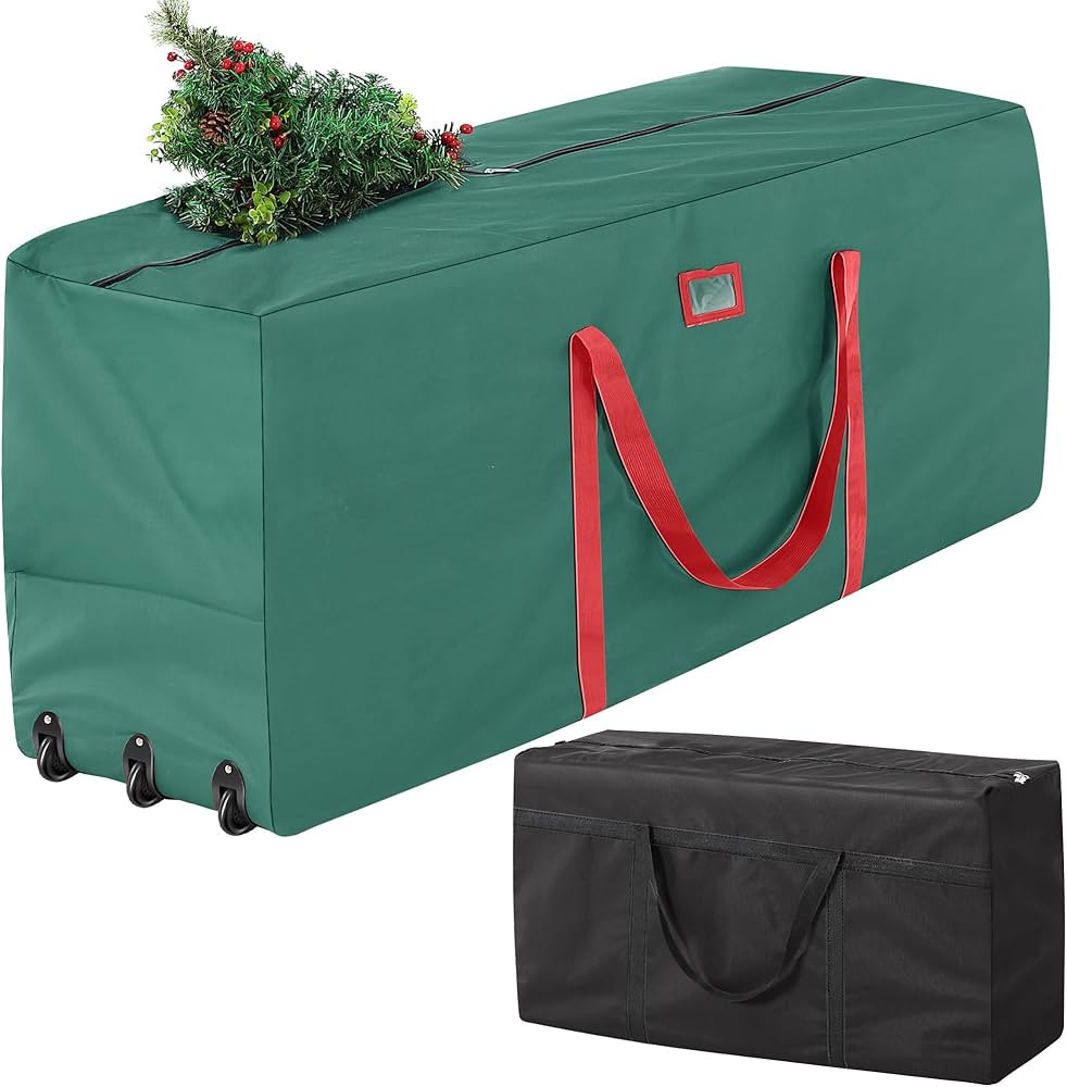 Meonum 2 Pack Rolling Tree Storage Bag, Extra Large Storage with 3 Wheels for 9FT Artificial Chri... | Amazon (US)