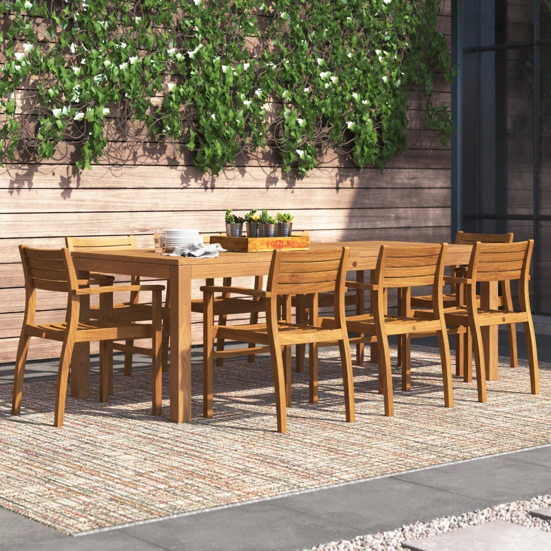 Anautica 8 - Person Rectangular Outdoor Dining Set | Wayfair North America