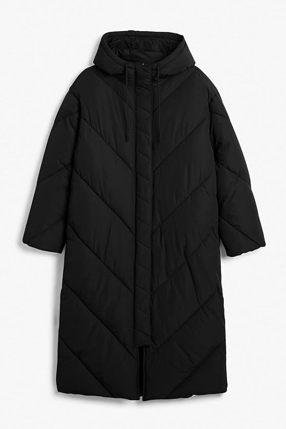 Yousify Women's Hooded Long Puffer Coat Winter Longer Thickened Down Jacket Zip Cotton Outwear | Amazon (US)