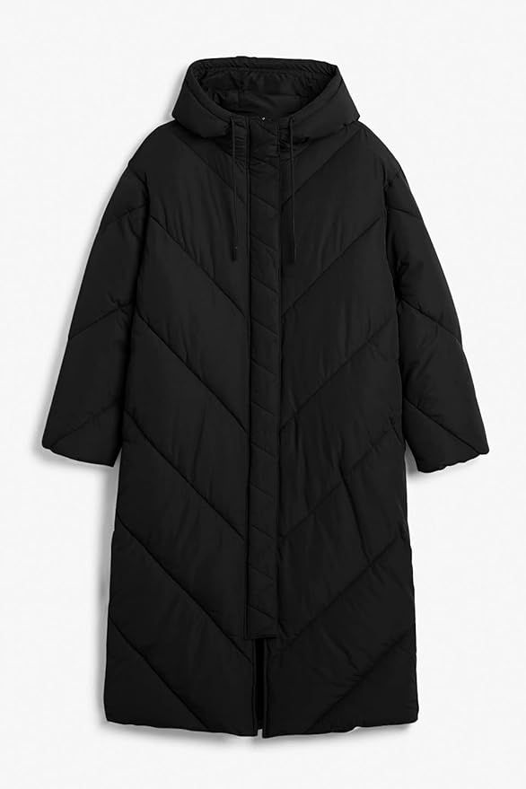 Yousify Women's Hooded Long Puffer Coat Winter Longer Thickened Down Jacket Zip Cotton Outwear | Amazon (US)