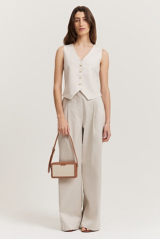 Organically Grown Linen Vest | Country Road