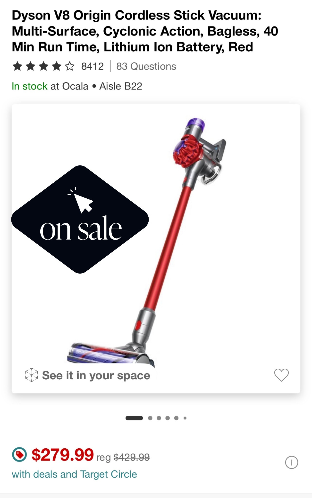 Today only target circle deal Dyson on sale only $279! Was $429


Target sale. Target circle week. Daily deal. Dyson on sale. Dyson stick vacuum on sale. 

#LTKSaleAlert #LTKHome