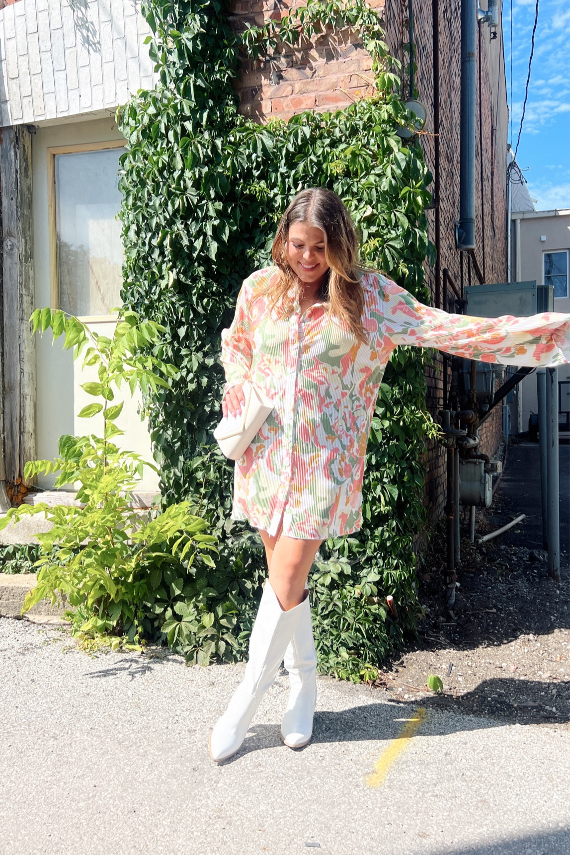 Retro floral fall dress, shirt dress, Nashville outfit, teacher dress, fall dress, plisse dress, midsize, size 12, western boots, amazon find


#LTKmidsize #LTKcurves #LTKunder50