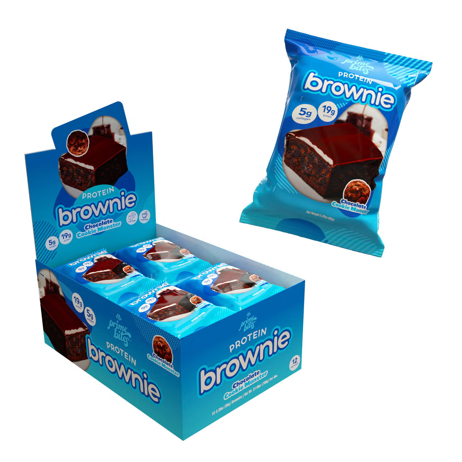 Alpha Prime Protein Brownie - Chocolate Cookie Monster (12 Brownies) | GNC