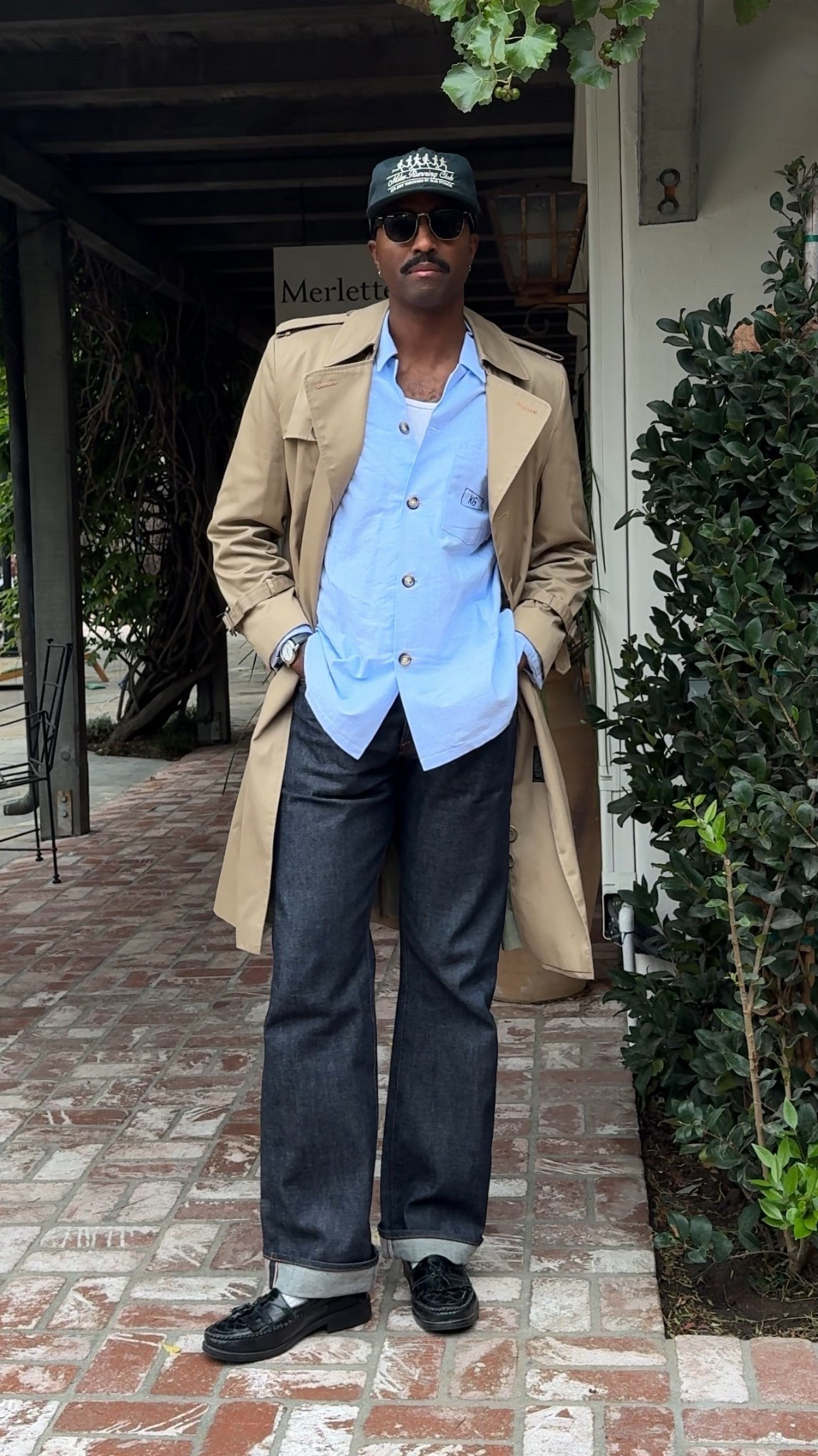 No fall outfit is complete without a tan trench. Now all though this was commended from my dad’s closet there are so many good options to get in this season. The trench is my way of elevation my daily uniform: Oxford button down, selvedge denim, and loafers. 