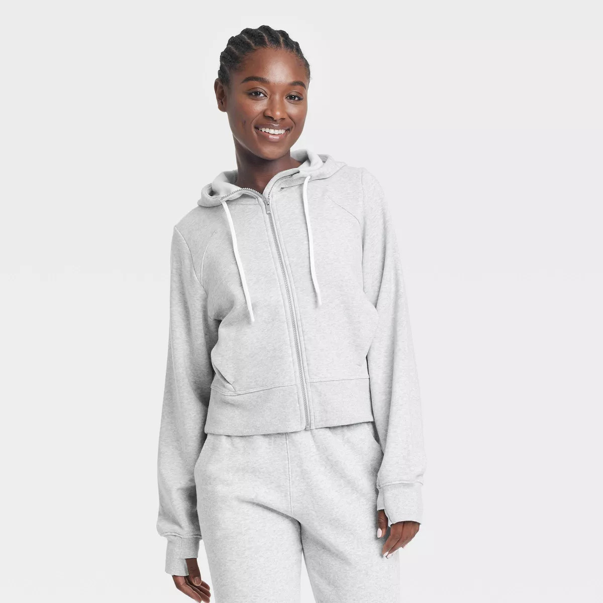 Women's Fleece Full Zip Hooded Sweatshirt - All In Motion™ | Target