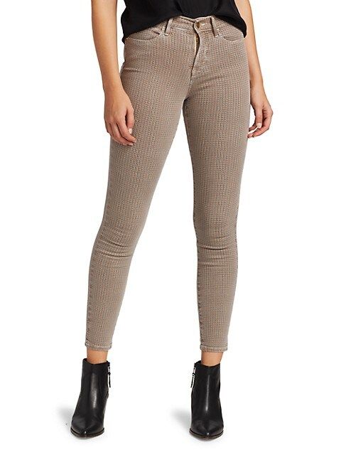 Frame Le High Houndstooth Skinny Jeans on SALE | Saks OFF 5TH | Saks Fifth Avenue OFF 5TH