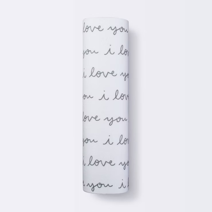 Muslin Swaddle Blanket I love You - Cloud Island™ White | Target