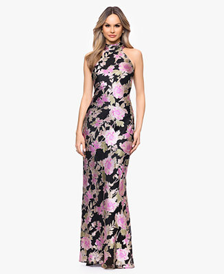 XSCAPEWomen's Halter Neck Printed Gown | Macy's