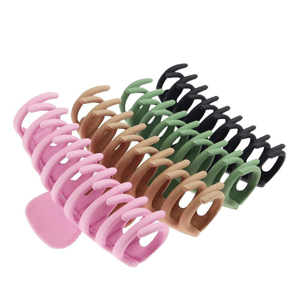 TOCESS Big Hair Claw Clips 4 Inch Nonslip Large Claw Clip for Women and Girls Thin Hair, Strong H... | Walmart (US)