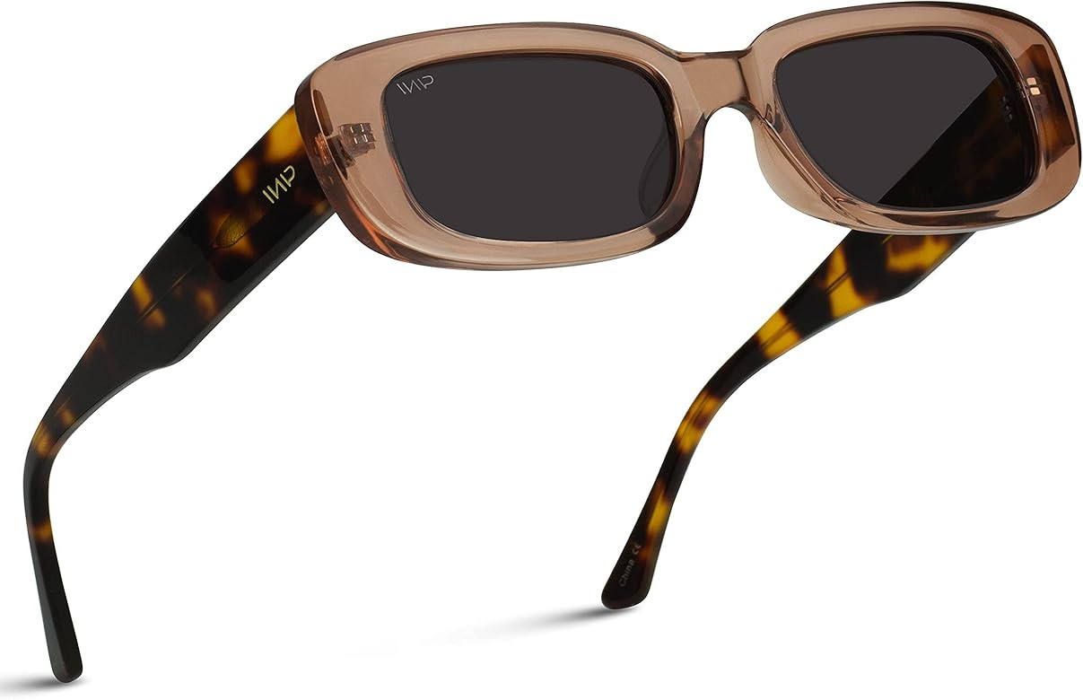 WearMe Pro - Trendy Vintage Polarized Rectangular Sunglasses | Amazon (US)