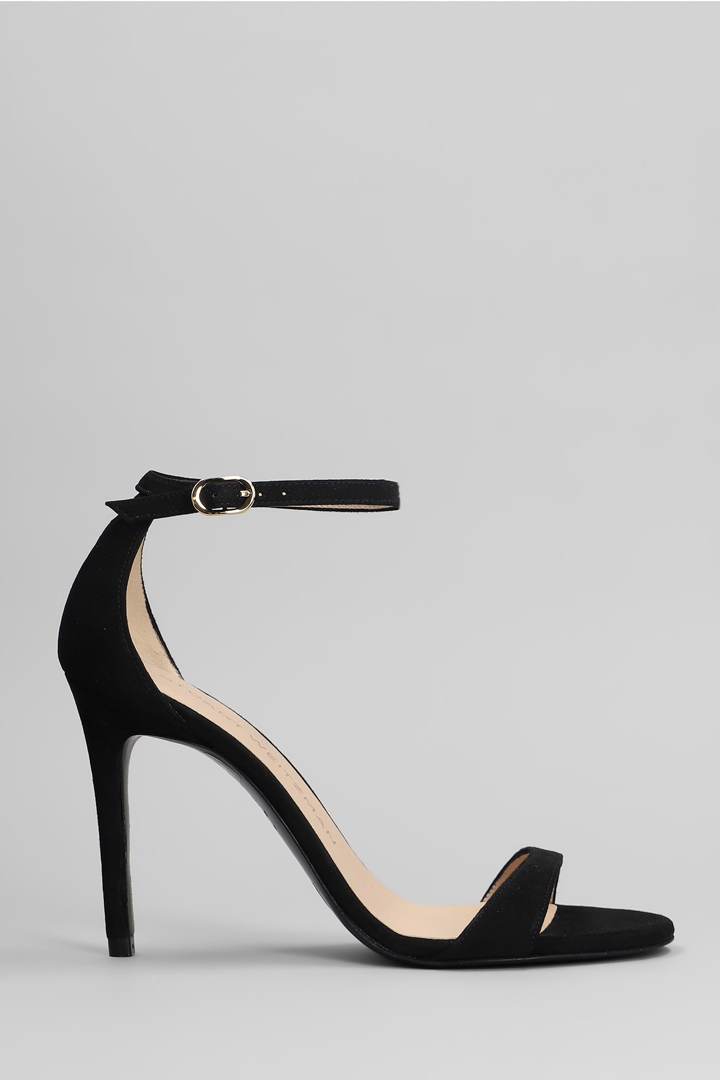 Stuart Weitzman Nudist Ii Sandals In Black Suede | Italist.com US