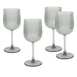 Better Homes & Gardens 4-Piece Green Ribbed Tritan Wine Glass Set | Walmart (US)