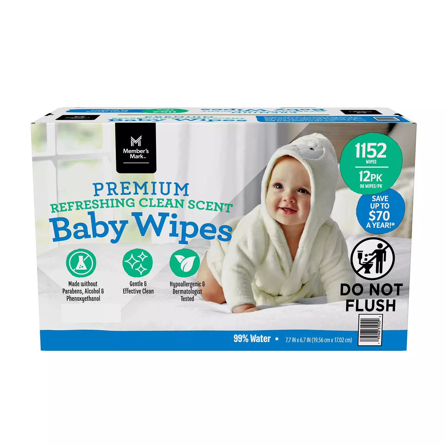 Member's Mark Premium Refreshing Clean Scented Baby Wipes, 12 Packs (1152 ct.) | Sam's Club