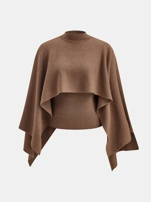 Tank Top & Capelet Knit Two-Piece Set | Commense