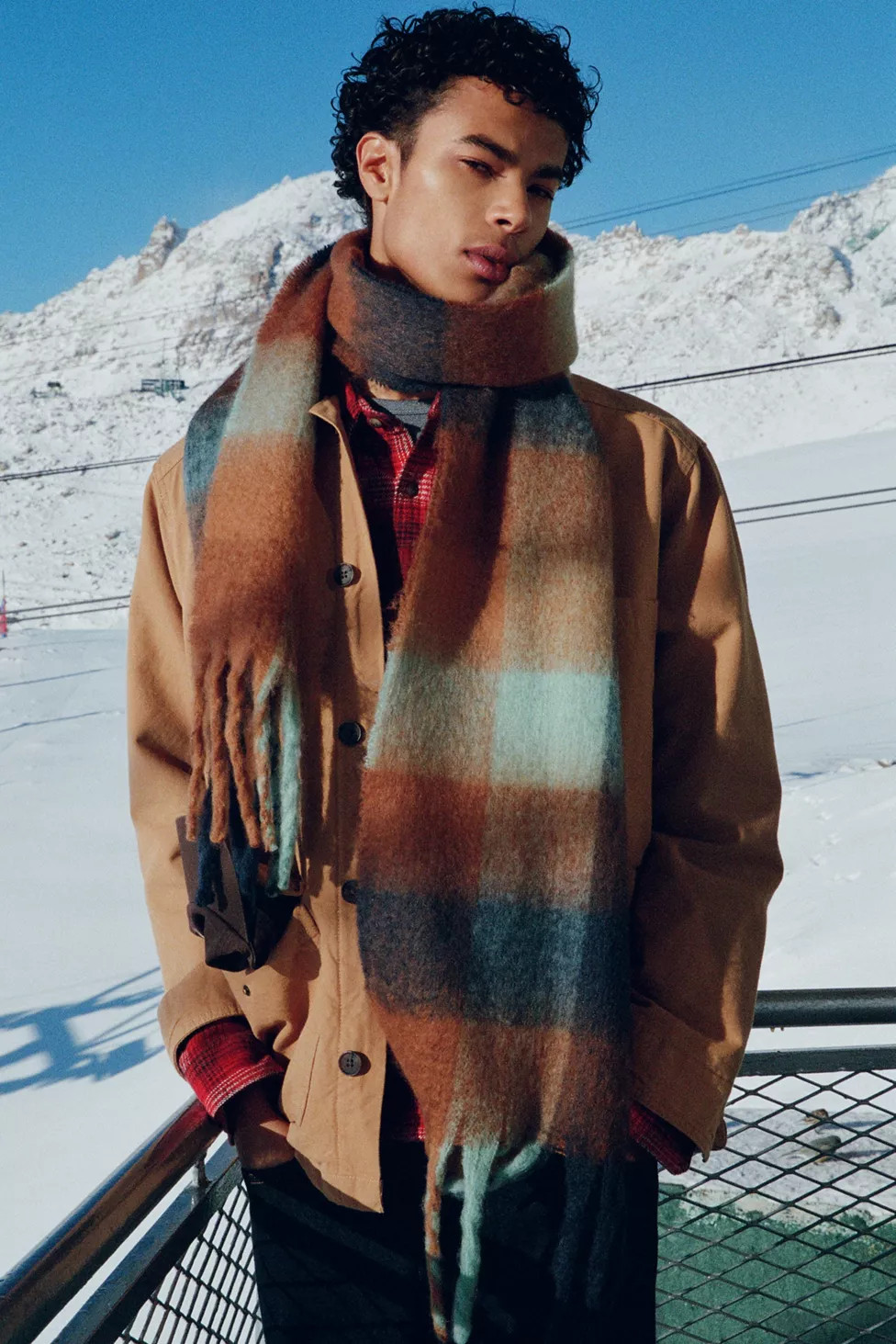 Long Woven Plaid Scarf | Urban Outfitters (US and RoW)