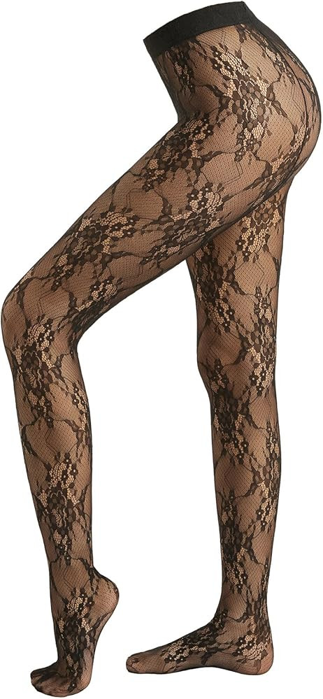 CALZEDONIA Woman's Floral Lace Tights | Amazon (US)