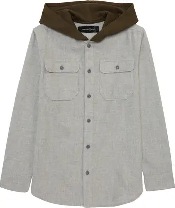 Kids' Hooded Flannel Shirt | Nordstrom
