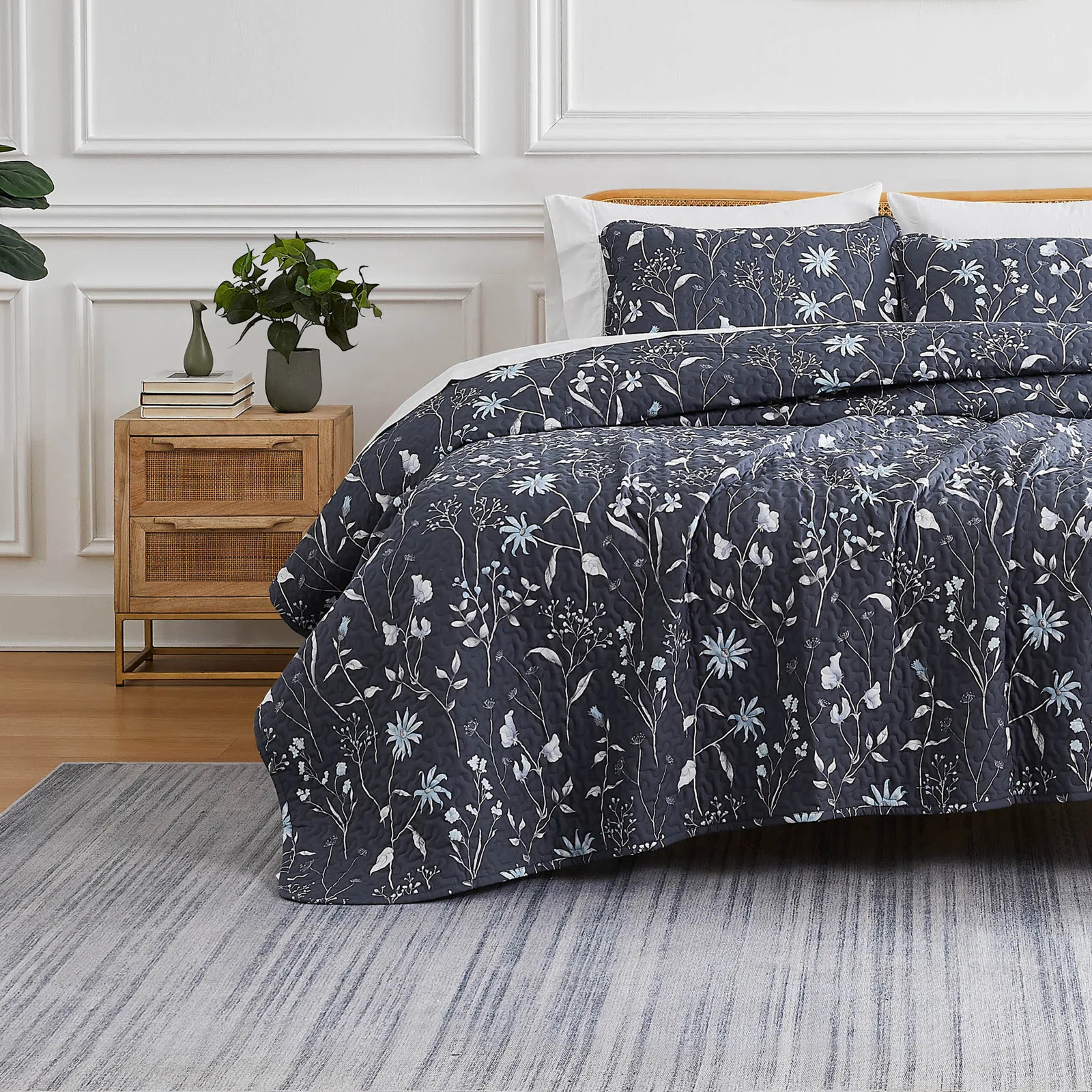 SouthShore Fine Linens Secret Meadow Microfiber Reversible Quilt Set "& Reviews" | Wayfair | Wayfair North America