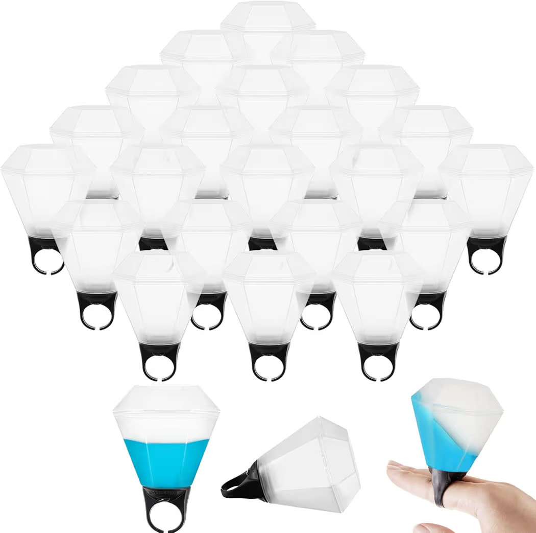 Set of 24 Ring Shot Glass Bachelorette Plastic Wedding Cute Shot Glasses Black and White Shot Gla... | Amazon (US)