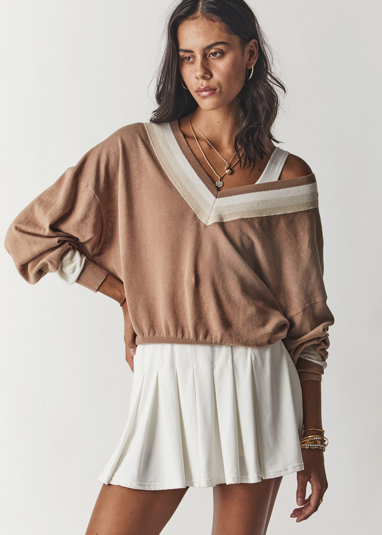 BONITA KNIT CREW in MOCHA | The UPSIDE | The Upside (Australia & New Zealand)
