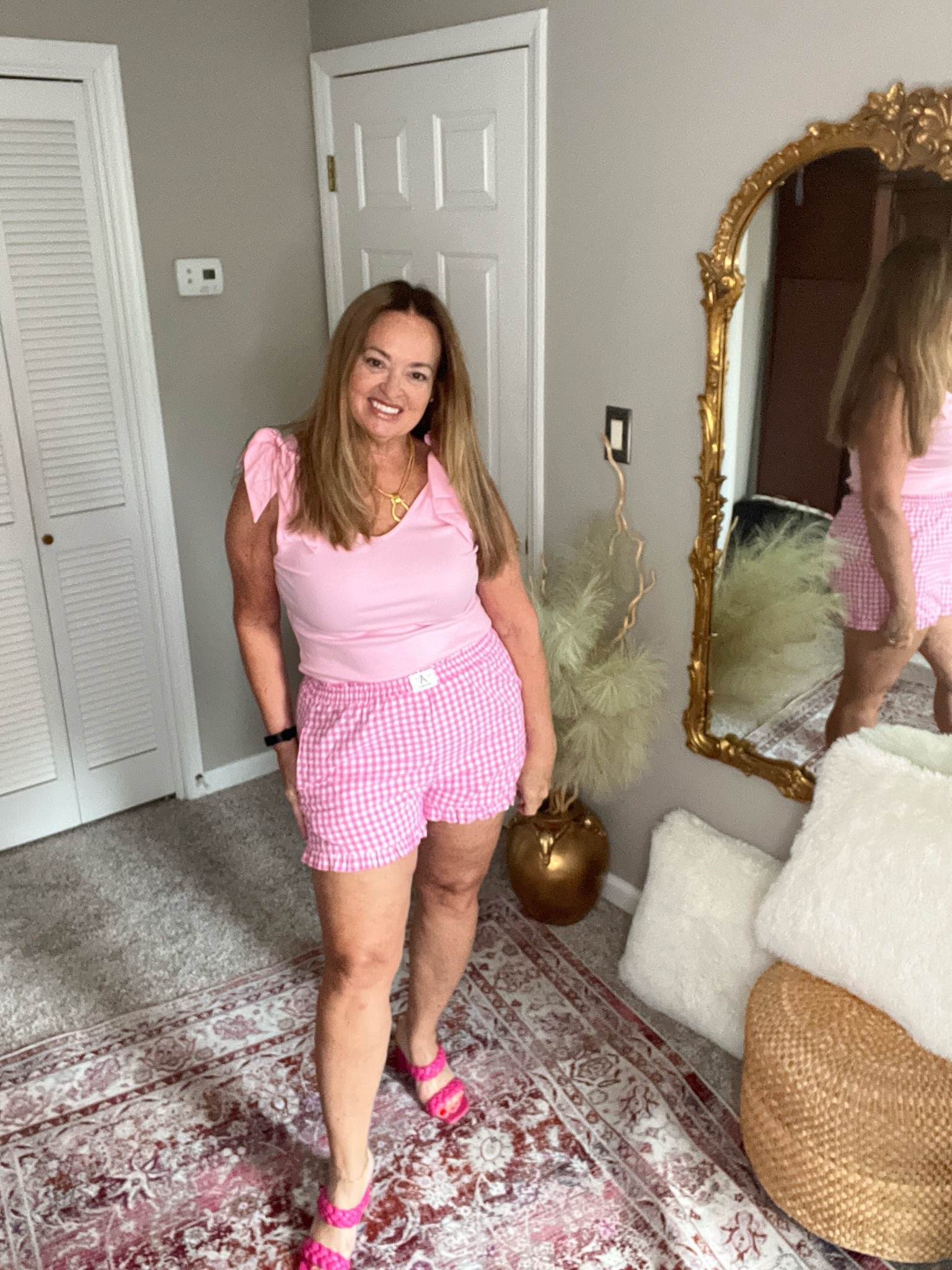 Pretty in pink with ruffles trim gingham shortd

#LTKootd #LTKgrwm #LTKSeasonal