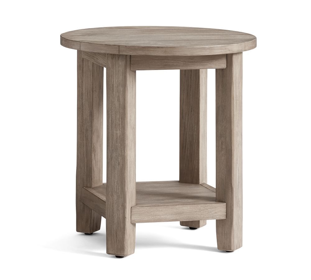 Benchwright Round End Table, Seadrift | Pottery Barn (US)