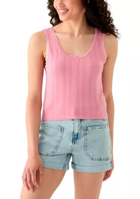 OLIVE + OAK Women's Knit Tank Top, Pink, Medium | Belk